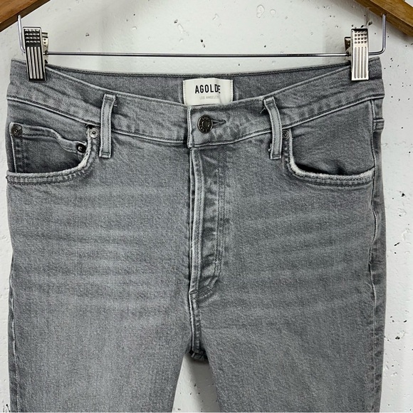AGOLDE Women’s size 27 Nico High Rise Slim Stretch Ankle Jeans in Chime Gray - Picture 3 of 13